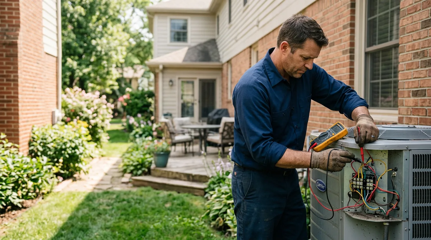 HVAC technician working near Grundy Center, IA
